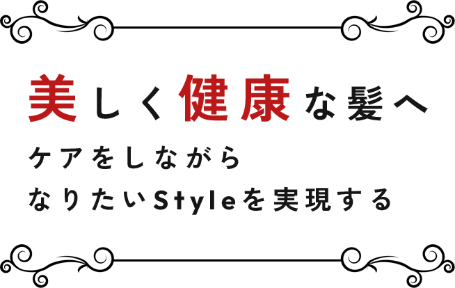 美しく健康な髪へケアをしながら、なりたいStyleを実現する